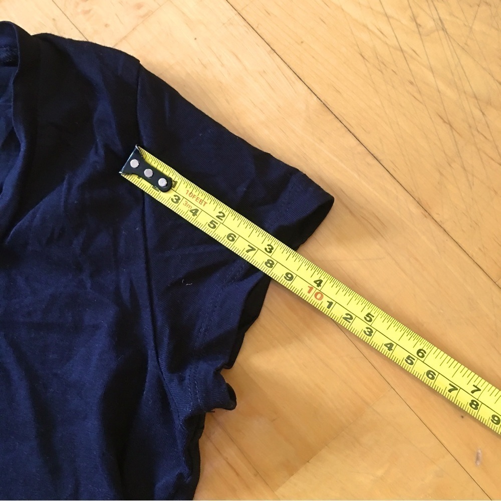 14th & Union Scoopneck, Lightweight, Cap Sleeve Tee, Black, Size S - Picture 9 of 9